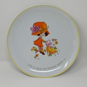 Mopsie 1973 WWA Inc Collectors Porcelain Plate Love is Good For Growing Things